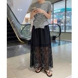 花柄レースで上品に透かす レーススカート ロングスカート | COCOMOMO | 詳細画像6