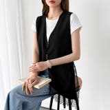 大人の綺麗めレイヤード 裾レースアシメベスト レースベスト | COCOMOMO | 詳細画像28