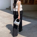 フリルで魅せる夏セットアップ 前後2wayフリルセットアップ ワイドパンツ | COCOMOMO | 詳細画像21