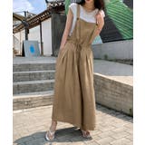 リネンライクな大人サロペット サロペットパンツ ワイドパンツ | COCOMOMO | 詳細画像12