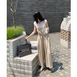 リネンライクな大人サロペット サロペットパンツ ワイドパンツ | COCOMOMO | 詳細画像3