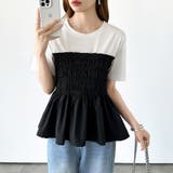 旬な甘めカジュアル ペプラムトップス ペプラムTシャツ | COCOMOMO | 詳細画像14