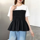 旬な甘めカジュアル ペプラムトップス ペプラムTシャツ | COCOMOMO | 詳細画像18