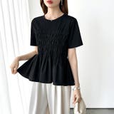 旬な甘めカジュアル ペプラムトップス ペプラムTシャツ | COCOMOMO | 詳細画像27