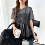 旬な甘めカジュアル ペプラムトップス ペプラムTシャツ | COCOMOMO | 詳細画像8
