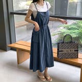 紐で絞れる デニムキャミワンピース デニムワンピース | COCOMOMO | 詳細画像13