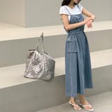 紐で絞れる デニムキャミワンピース デニムワンピース | COCOMOMO | 詳細画像2