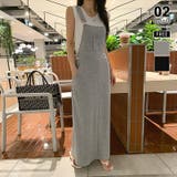 グレー | ラフなのにキレイ見え サロペットスカート ワンピース | COCOMOMO