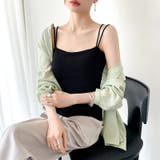 チラ見せも可愛いダブルストラップ カップ付きキャミソール キャミソール | COCOMOMO | 詳細画像19