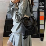 ブラック | ドロスト巾着ショルダーバッグ ショルダーバッグ 巾着バッグ | COCOMOMO