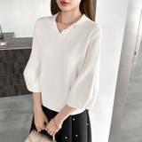 美シルエット コクーンスリーブニット スキッパーニット | COCOMOMO | 詳細画像11