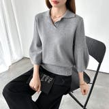 美シルエット コクーンスリーブニット スキッパーニット | COCOMOMO | 詳細画像20