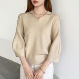 美シルエット コクーンスリーブニット スキッパーニット | COCOMOMO | 詳細画像27