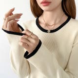 配色ペプラムニット ペプラム ニット | COCOMOMO | 詳細画像16 