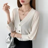 上品シアーで軽やか シアーカーディガン ショートカーディガン | COCOMOMO | 詳細画像4