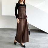 ペプラムセットアップ タックワイドパンツ セットアップ | COCOMOMO | 詳細画像30