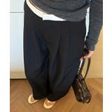 ウエストレイヤード風 タックワイドパンツ ワイドパンツ | COCOMOMO | 詳細画像9