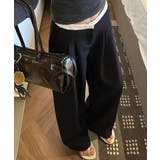 ウエストレイヤード風 タックワイドパンツ ワイドパンツ | COCOMOMO | 詳細画像7