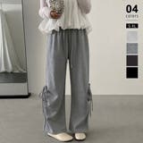 ライトグレー | 今季本命。サイドリボンスウェットパンツ スウェットパンツ ワイドパンツ | COCOMOMO