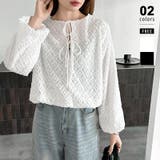 前後2wayで楽しめる ジャガードブラウス ブラウス | COCOMOMO | 詳細画像1 