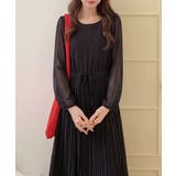 華やぎシフォン プリーツワンピース シフォンワンピース | COCOMOMO | 詳細画像10