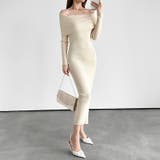 オフショルダータイトニットワンピース タイトワンピース ワンピース | COCOMOMO | 詳細画像21