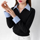 シャツドッキングニット レイヤード風ニット ニット | COCOMOMO | 詳細画像14 