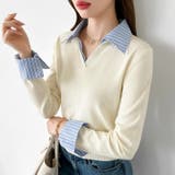 シャツドッキングニット レイヤード風ニット ニット | COCOMOMO | 詳細画像7 