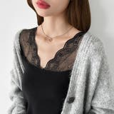 前後2wayレースペプラムニット ペプラム ドッキングレース | COCOMOMO | 詳細画像27