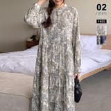 プリントワンピース ロングワンピース トワルドジュイ風 | COCOMOMO | 詳細画像1