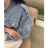 デニムジャケット スタンドカラー ショートデニムジャケット | COCOMOMO | 詳細画像6