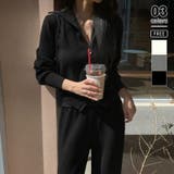 ブラック | セットアップ ニット パンツ | COCOMOMO
