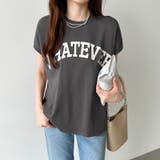 ロゴプリント コットン天竺 ラウンドヘム | COCOMOMO | 詳細画像14 