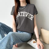 ロゴプリント コットン天竺 ラウンドヘム | COCOMOMO | 詳細画像18 