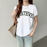 ロゴプリント コットン天竺 ラウンドヘム | COCOMOMO | 詳細画像19 