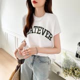 ロゴプリント コットン天竺 ラウンドヘム | COCOMOMO | 詳細画像20 