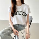 ロゴプリント コットン天竺 ラウンドヘム | COCOMOMO | 詳細画像22 