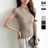 ライトコーヒー | レディース エレガント リブニット | COCOMOMO