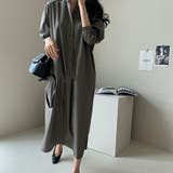 シャツワンピース ロングワンピース 長袖 | COCOMOMO | 詳細画像4 