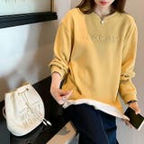 レディース トップス レイヤード スウェット Free 長袖 綿 ゆったり | COCOMOMO | 詳細画像11