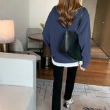 レディース トップス レイヤード スウェット Free 長袖 綿 ゆったり | COCOMOMO | 詳細画像9