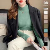 ライトグリーン | ニット セーター ハイネックトップス | COCOMOMO