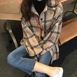 ネルシャツ チェック柄 ロングシャツ | COCOMOMO | 詳細画像2