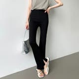 フレアパンツ リブレギンス ストレッチパンツ | COCOMOMO | 詳細画像18 