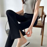 フレアパンツ リブレギンス ストレッチパンツ | COCOMOMO | 詳細画像20 