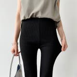 フレアパンツ リブレギンス ストレッチパンツ | COCOMOMO | 詳細画像22 