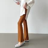 フレアパンツ リブレギンス ストレッチパンツ | COCOMOMO | 詳細画像24 