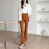 フレアパンツ リブレギンス ストレッチパンツ | COCOMOMO | 詳細画像25 