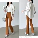 フレアパンツ リブレギンス ストレッチパンツ | COCOMOMO | 詳細画像26 