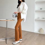 フレアパンツ リブレギンス ストレッチパンツ | COCOMOMO | 詳細画像29 